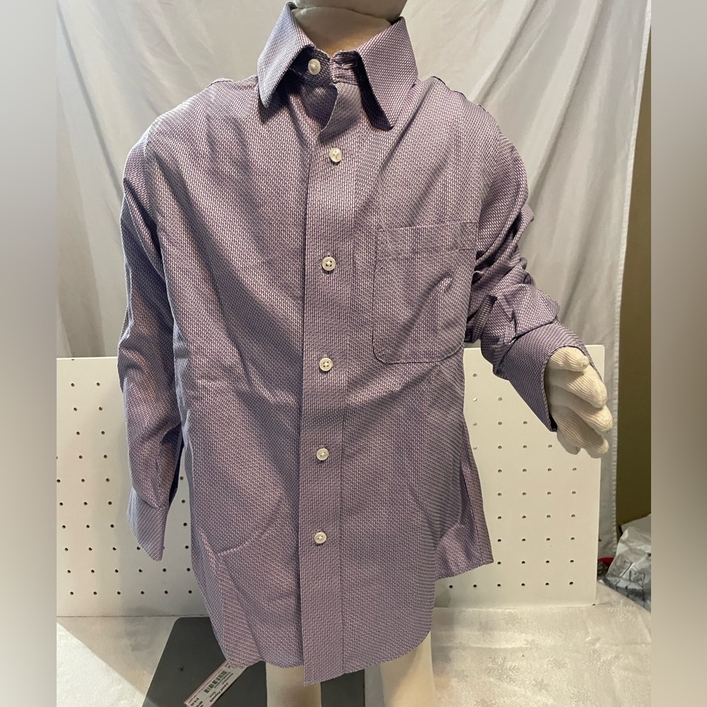 Class Club by Gold Label Purple Plaid Button Up Shirt